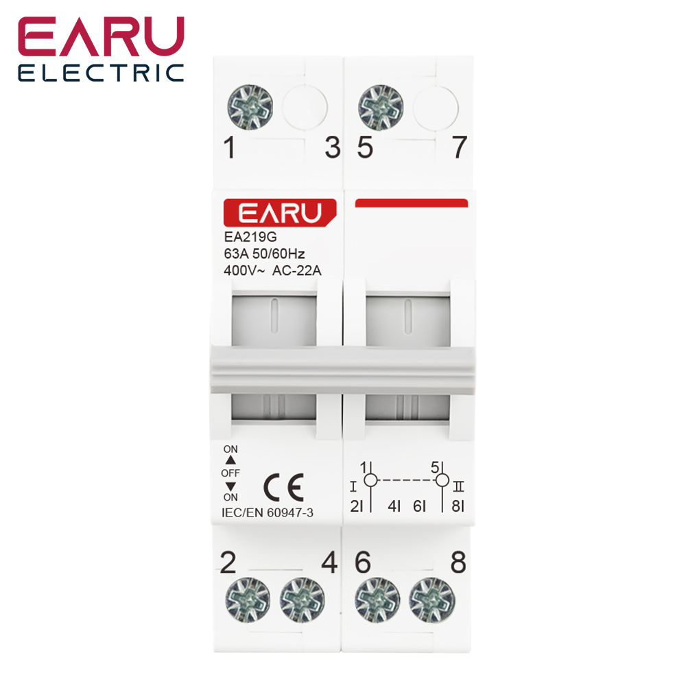 Din Rail Circuit Breaker - EARU 2P 40A 63A AC 400V