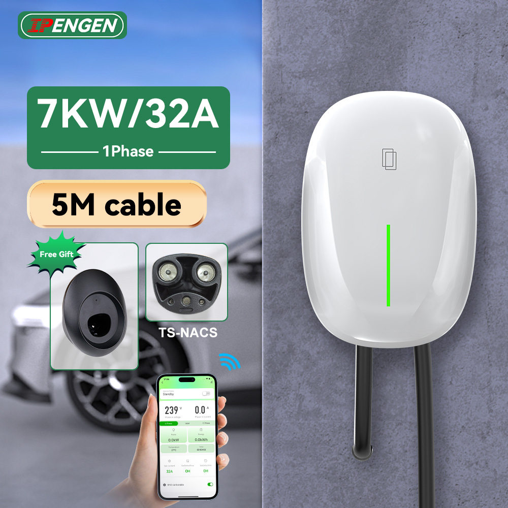 Ev Charger Wallbox - IPENGEN 7KW TS-NACS EV Şarj İstasyonu