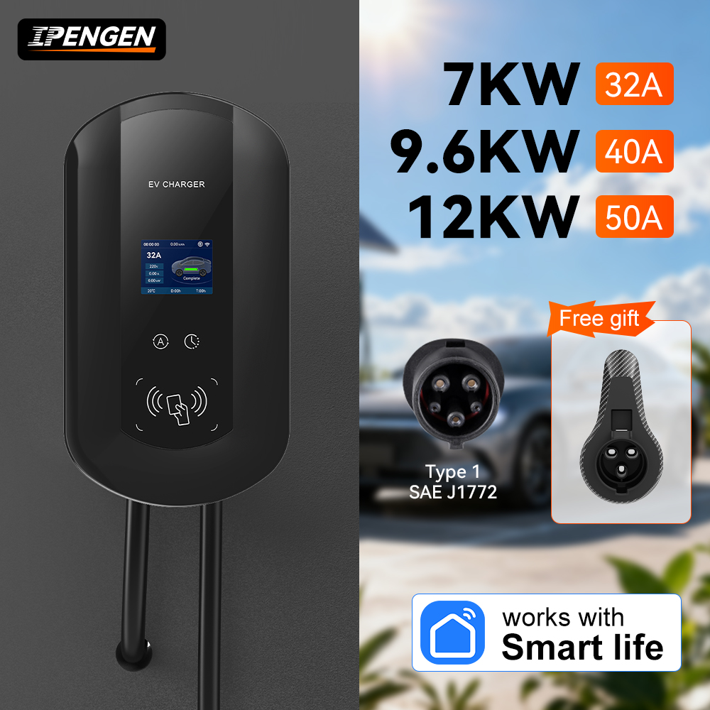 Ev Charger Wallbox - IPENGEN 32A/40A/50A EV Şarj İstasyonu 7/9.6/11KW
