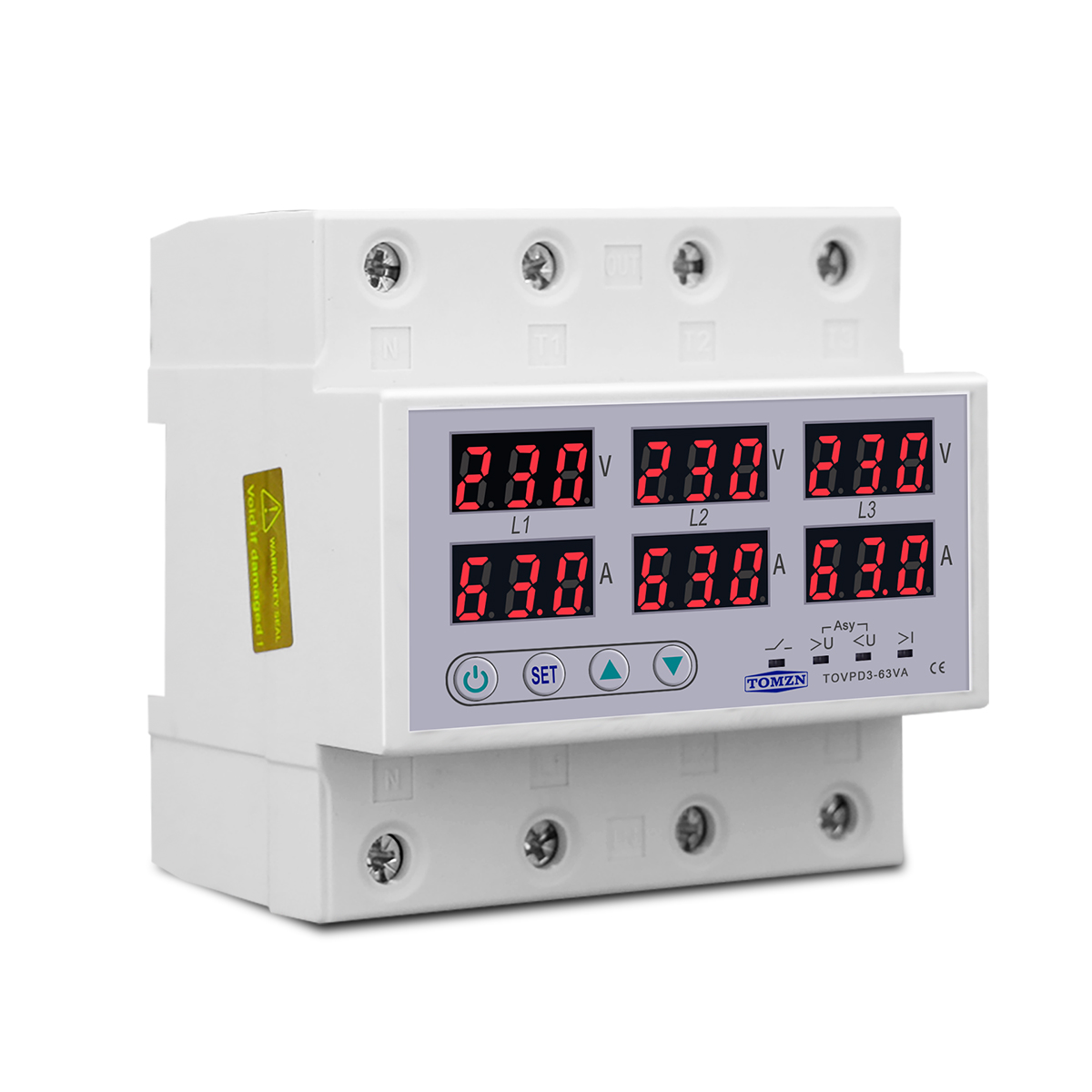 3 Fazlı 3P+N Din Raylı Voltmet - Din Rail Circuit Breaker incelemesi ve fiyatı