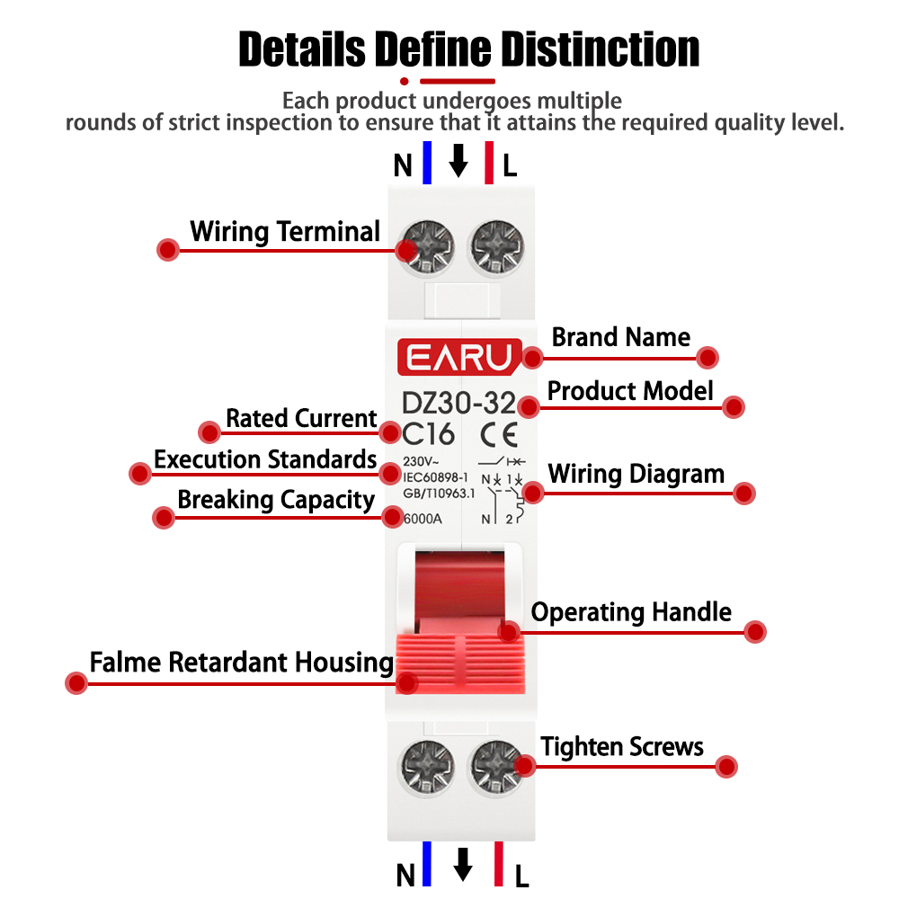 DZ30-32 DPN 1P + N Mini devre  - Din Rail Circuit Breaker incelemesi ve fiyatı