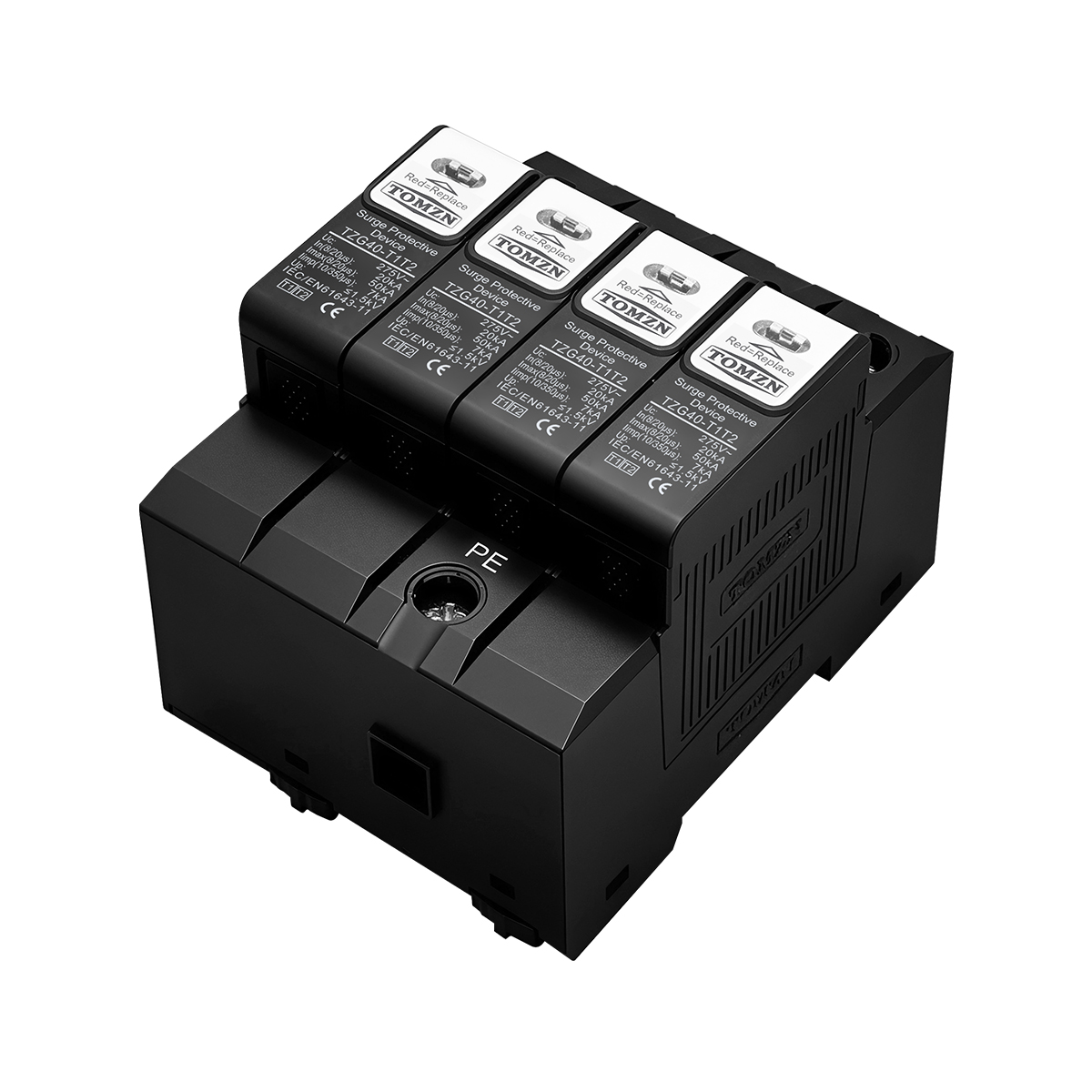 YENİ Tip T1 T2 2IN1 AC SPD Aşı - Din Rail Circuit Breaker incelemesi ve fiyatı