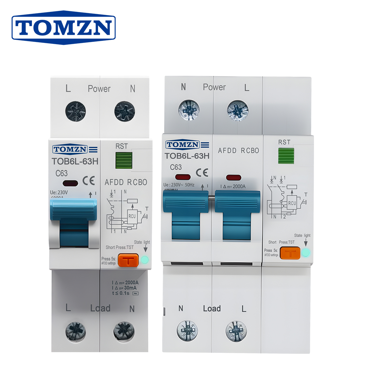TOMZN AFDD RCBO 2P AC230V 63A  - Din Rail Circuit Breaker incelemesi ve fiyatı